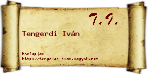 Tengerdi Iván névjegykártya